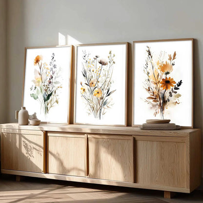 Floral  Wall Art Paintings for Living Room - Wall Poster With frames