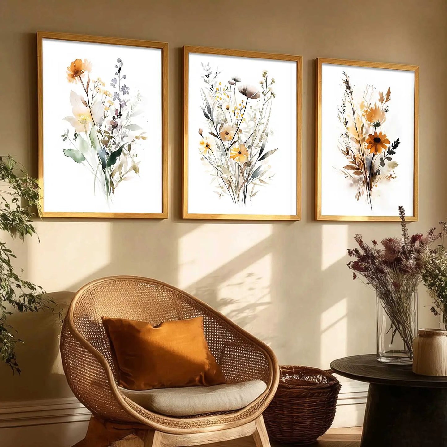 Floral  Wall Art Paintings for Living Room - Wall Poster With frames