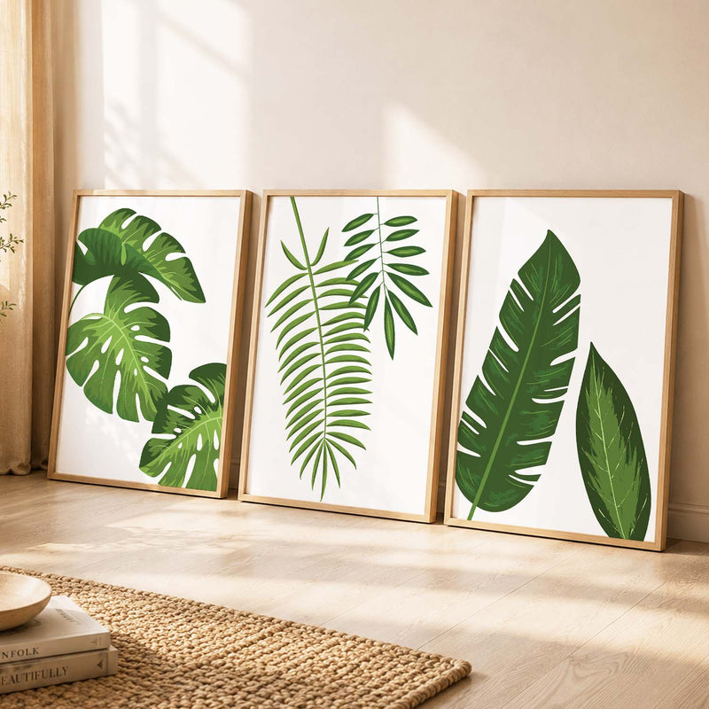 Nature Inspired Wall Posters with Frame for Home Decor