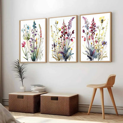 Floral  Wall  Art Paintings for Living Room - Wall Poster With frames