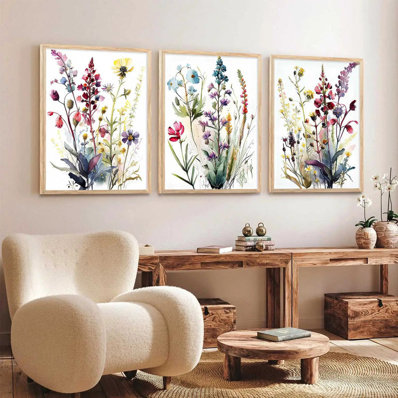 Floral  Wall  Art Paintings for Living Room - Wall Poster With frames