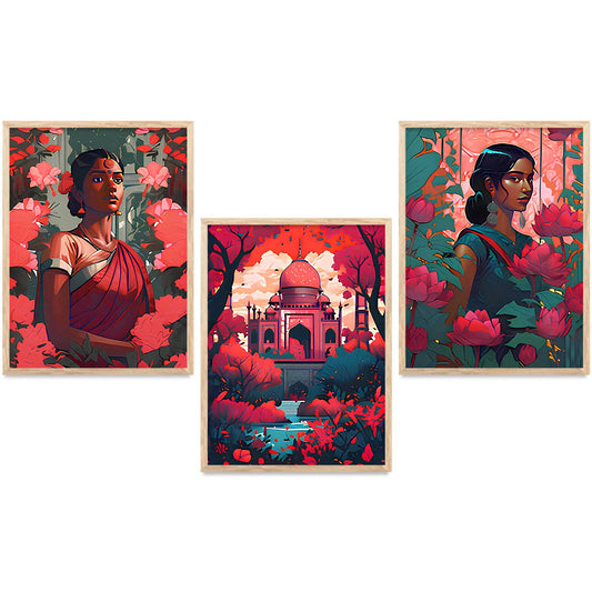 Madhubani   Wall  Art Paintings for Living Room - Wall Poster With frames