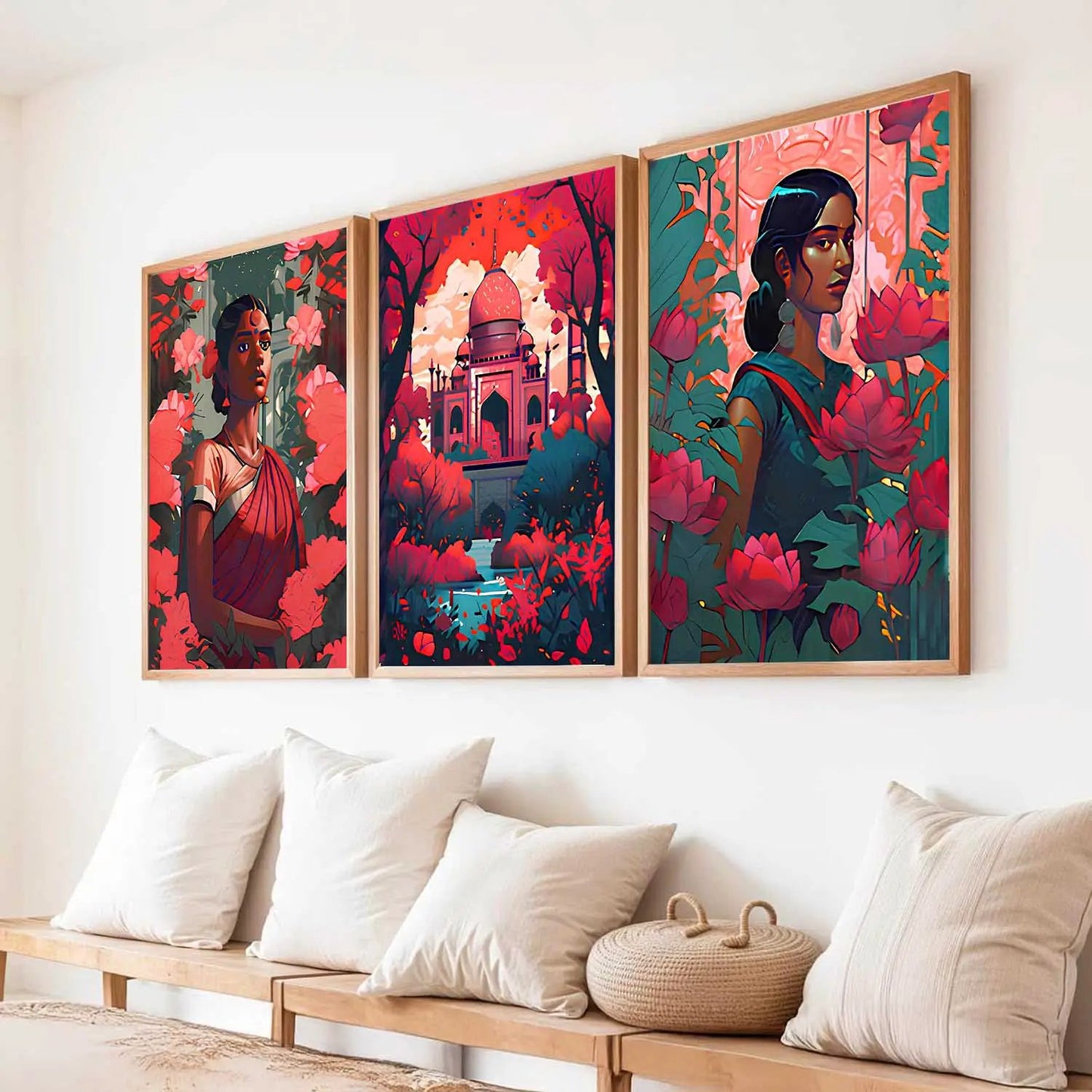 Madhubani   Wall  Art Paintings for Living Room - Wall Poster With frames