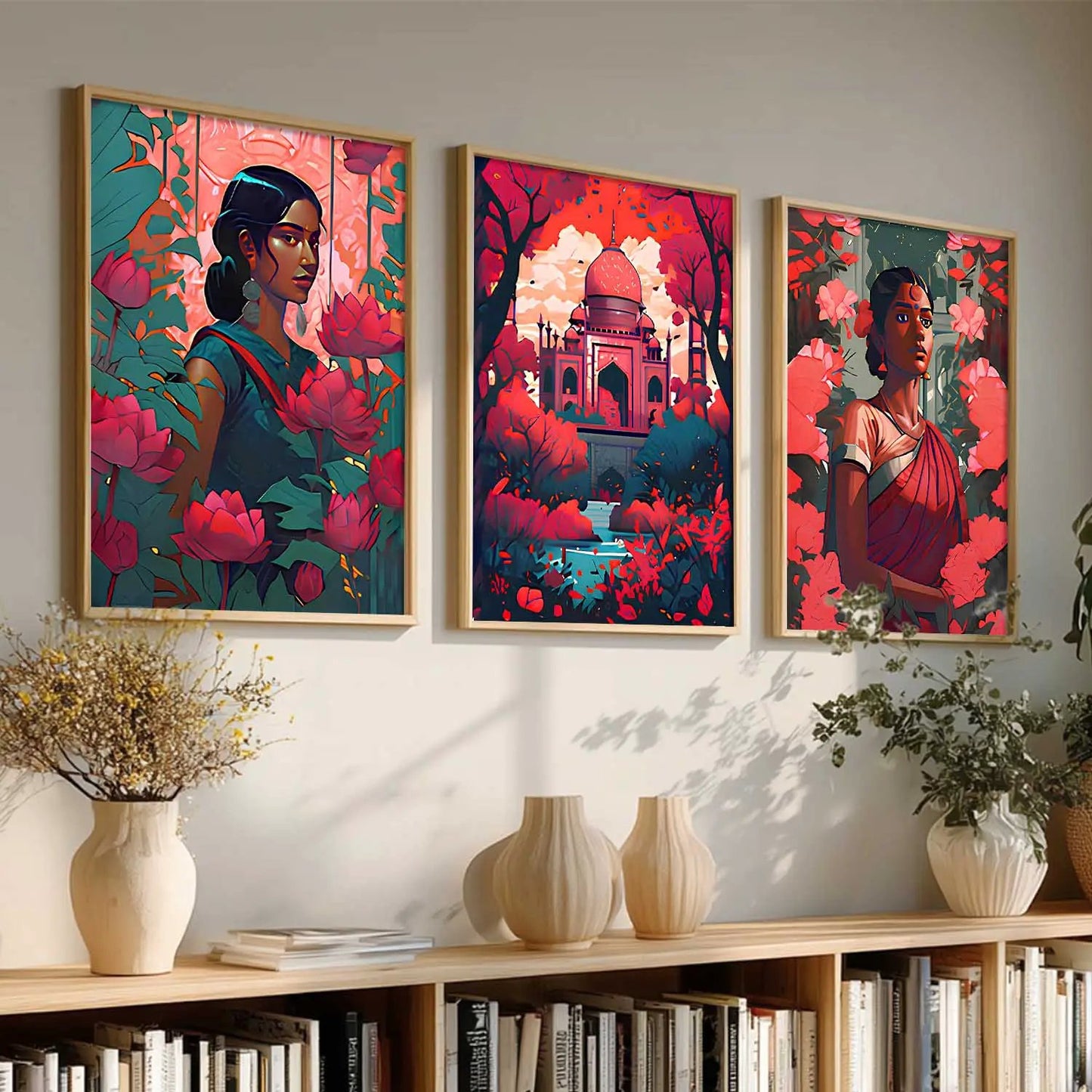 Madhubani   Wall  Art Paintings for Living Room - Wall Poster With frames