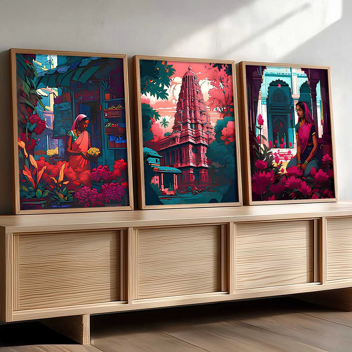Traditional  Wall Art Paintings for Living Room - Wall Poster With frames