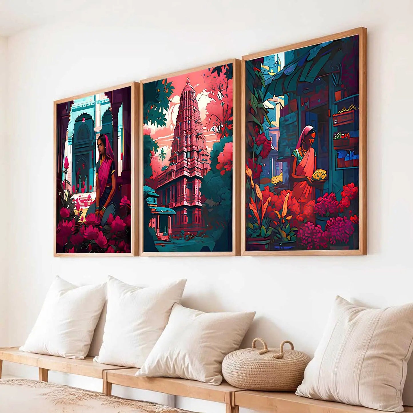 Traditional  Wall Art Paintings for Living Room - Wall Poster With frames