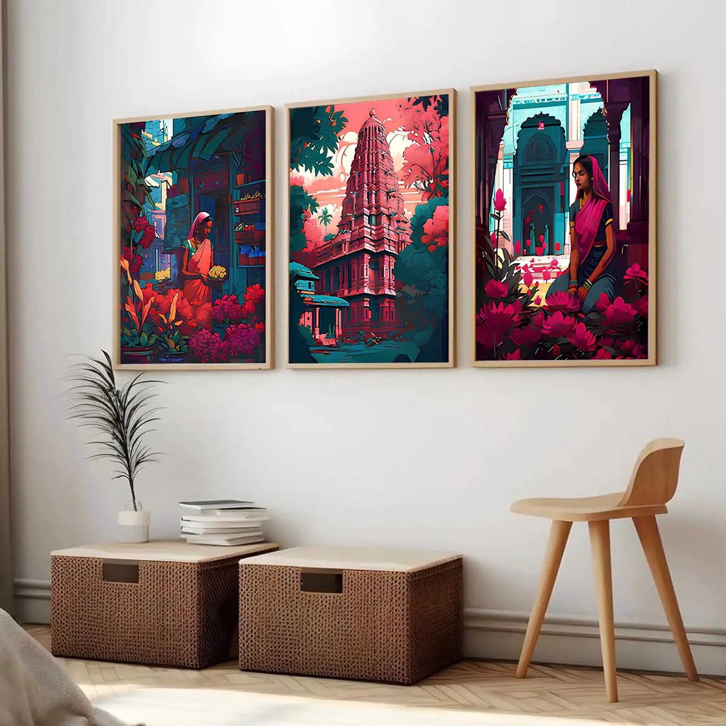 Traditional  Wall Art Paintings for Living Room - Wall Poster With frames