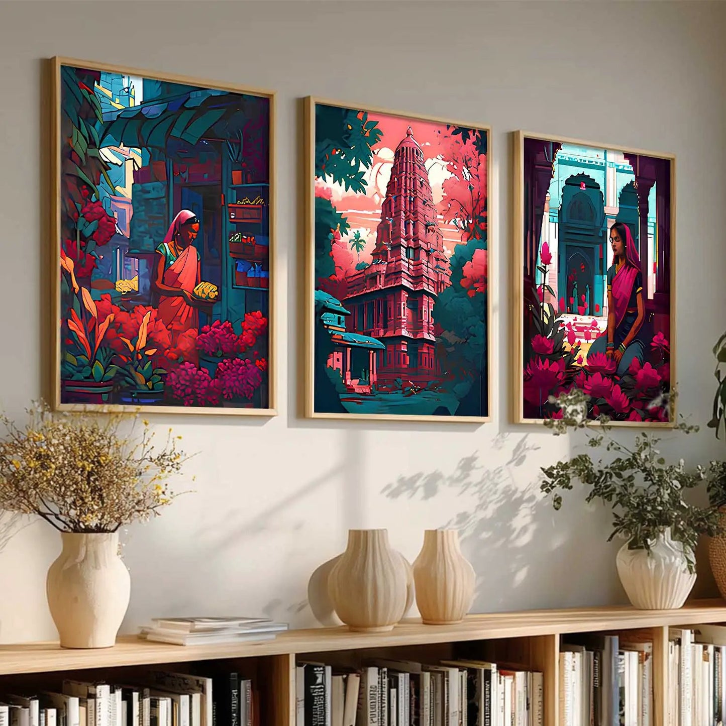 Traditional  Wall Art Paintings for Living Room - Wall Poster With frames