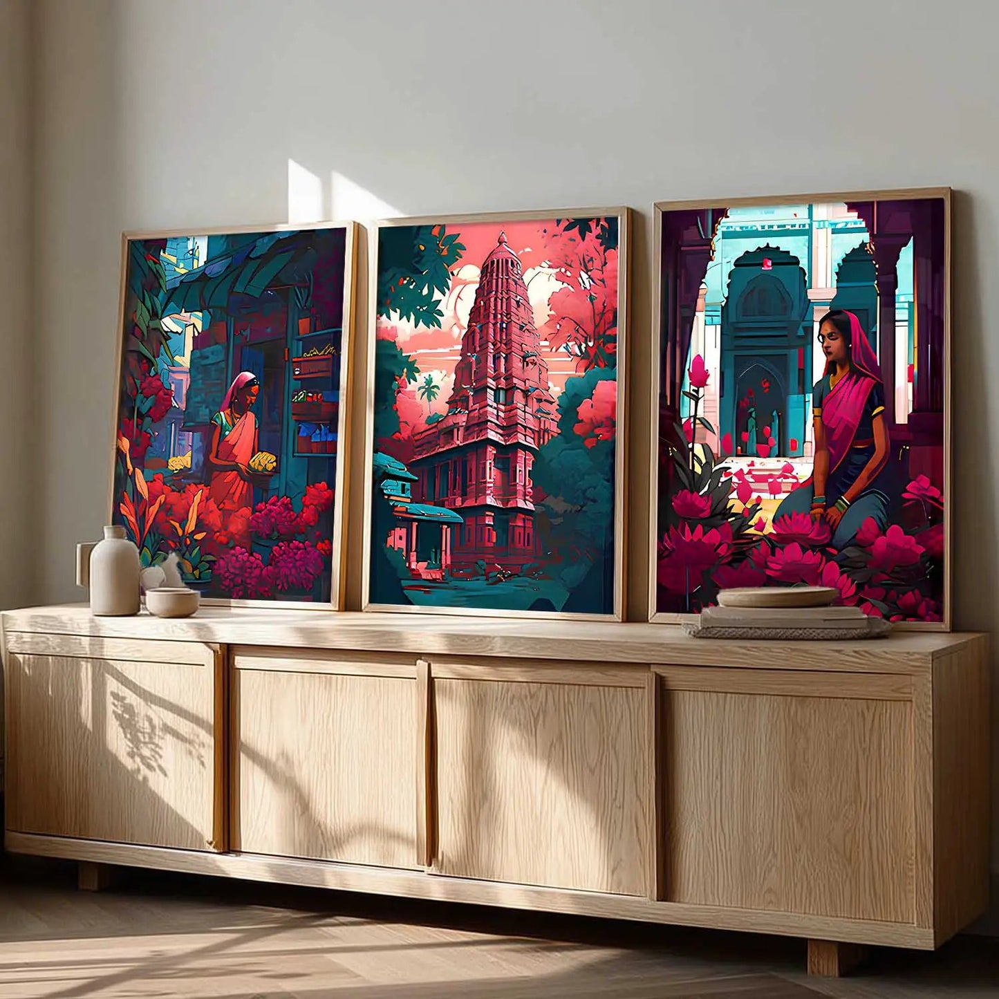 Traditional  Wall Art Paintings for Living Room - Wall Poster With frames