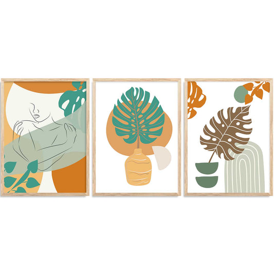 Boho  Wall  Art Paintings for Living Room - Wall Poster With frames