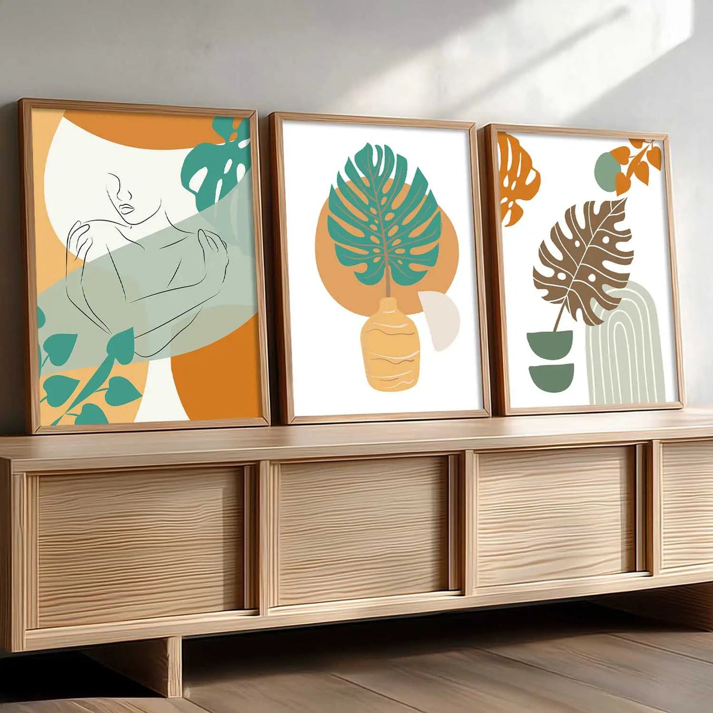 Boho  Wall  Art Paintings for Living Room - Wall Poster With frames