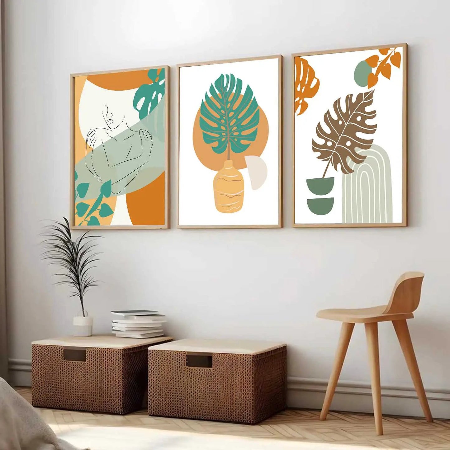 Boho  Wall  Art Paintings for Living Room - Wall Poster With frames