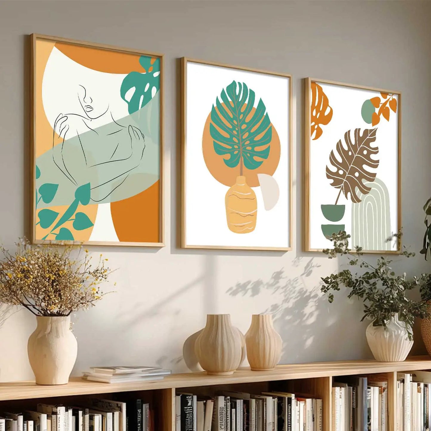 Boho  Wall  Art Paintings for Living Room - Wall Poster With frames
