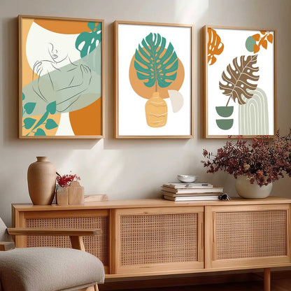 Boho  Wall  Art Paintings for Living Room - Wall Poster With frames
