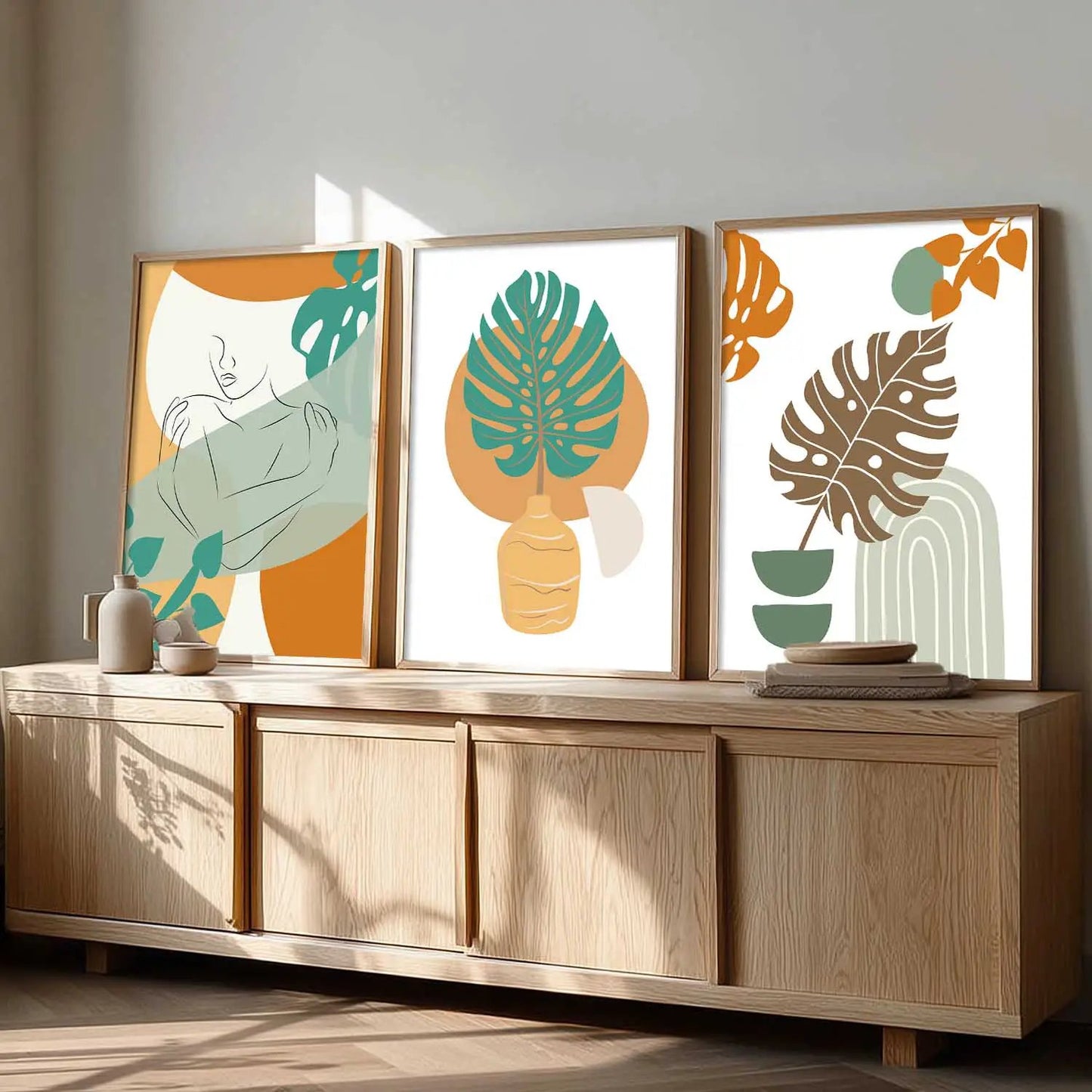 Boho  Wall  Art Paintings for Living Room - Wall Poster With frames