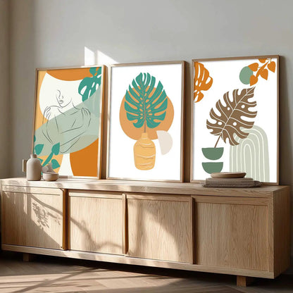 Boho  Wall  Art Paintings for Living Room - Wall Poster With frames