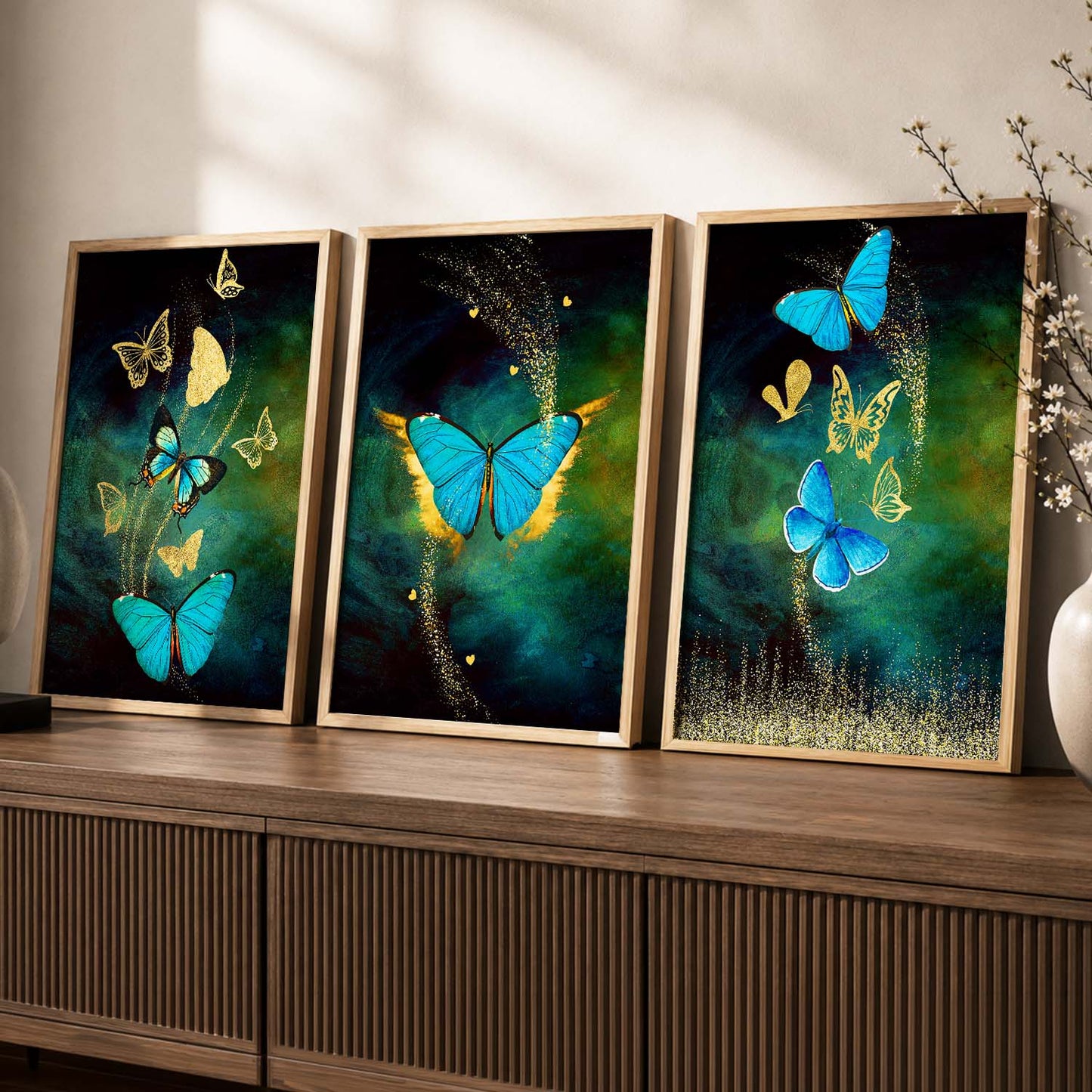 Golden Wall Art Sets - Modern Art for a Touch of Class
