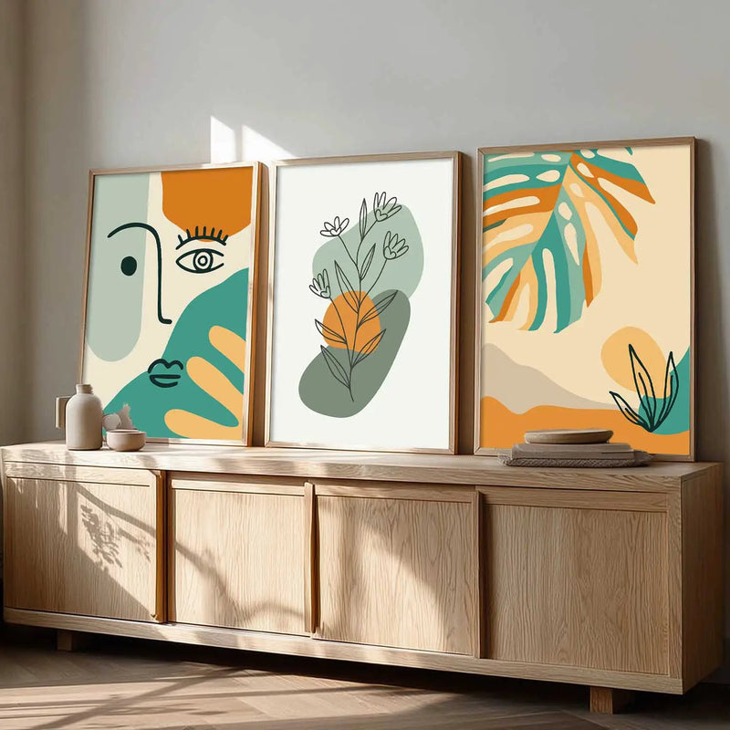Boho   Wall  Art Paintings for Living Room - Wall Poster With frames