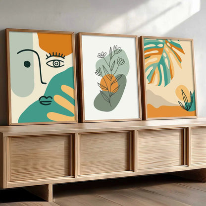 Boho   Wall  Art Paintings for Living Room - Wall Poster With frames