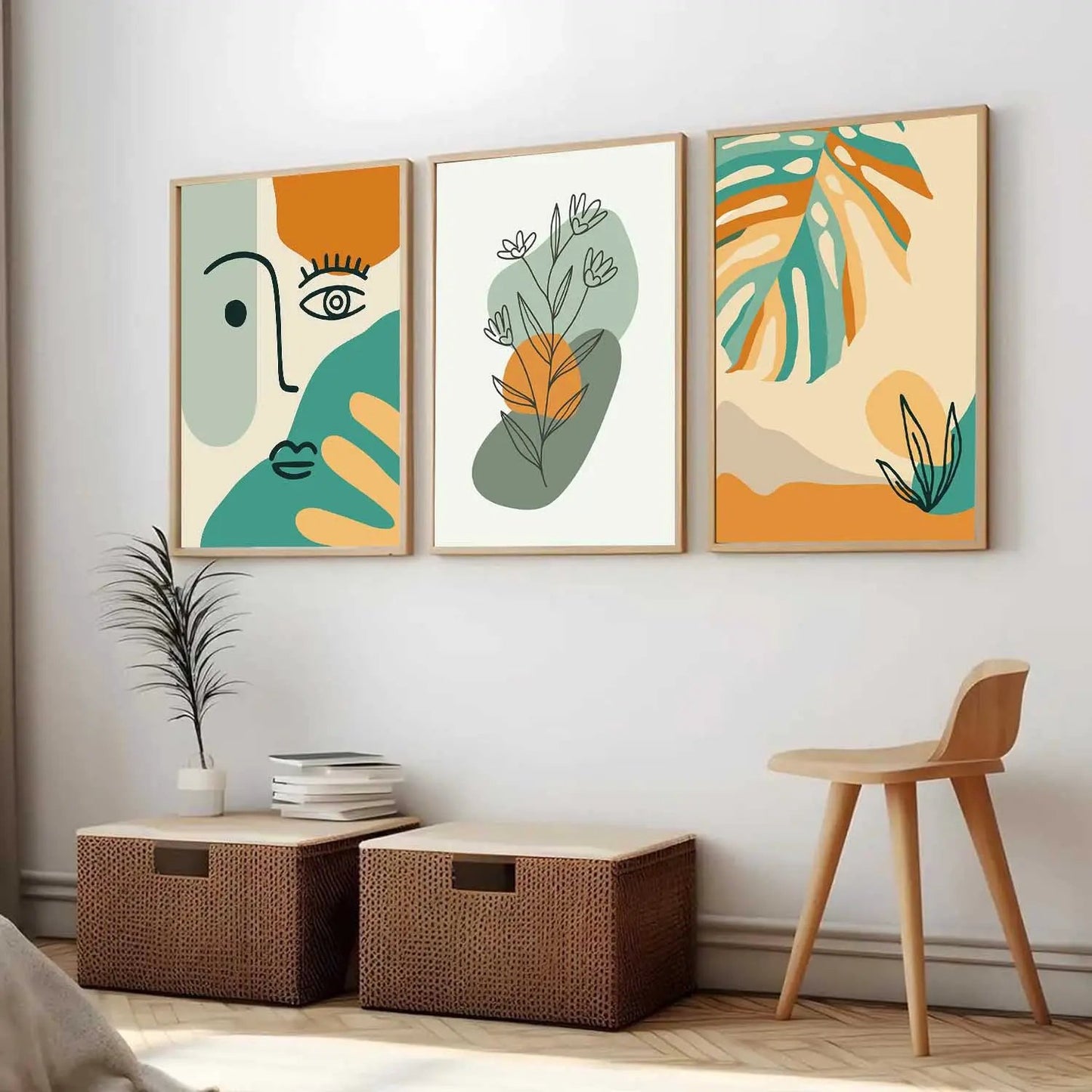 Boho   Wall  Art Paintings for Living Room - Wall Poster With frames