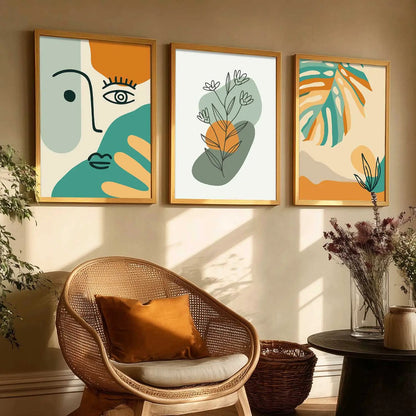 Boho   Wall  Art Paintings for Living Room - Wall Poster With frames