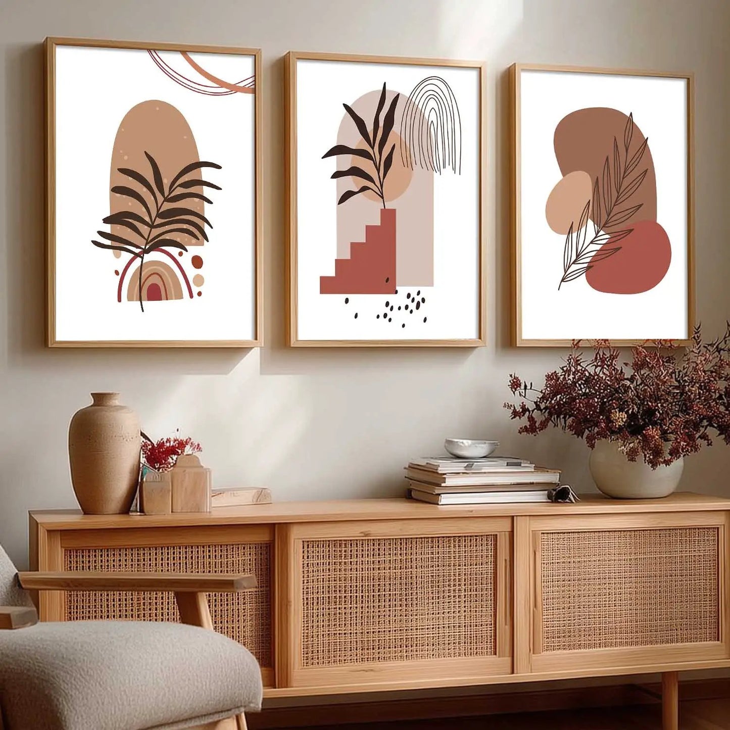 Boho  Wall  Art Paintings for Living Room - Wall Poster With frames