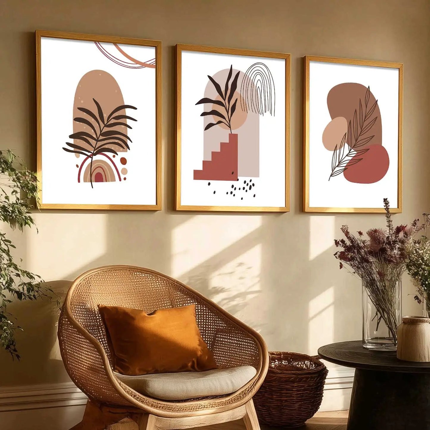 Boho  Wall  Art Paintings for Living Room - Wall Poster With frames