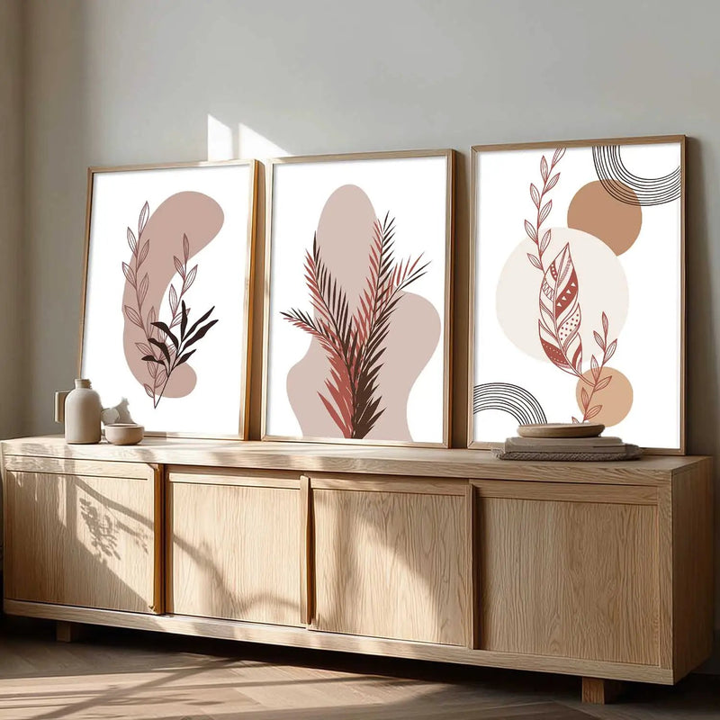 Boho  Wall Art Paintings for Living Room - Wall Poster With frames