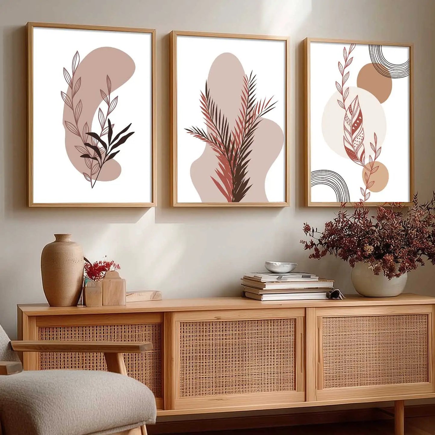 Boho  Wall Art Paintings for Living Room - Wall Poster With frames