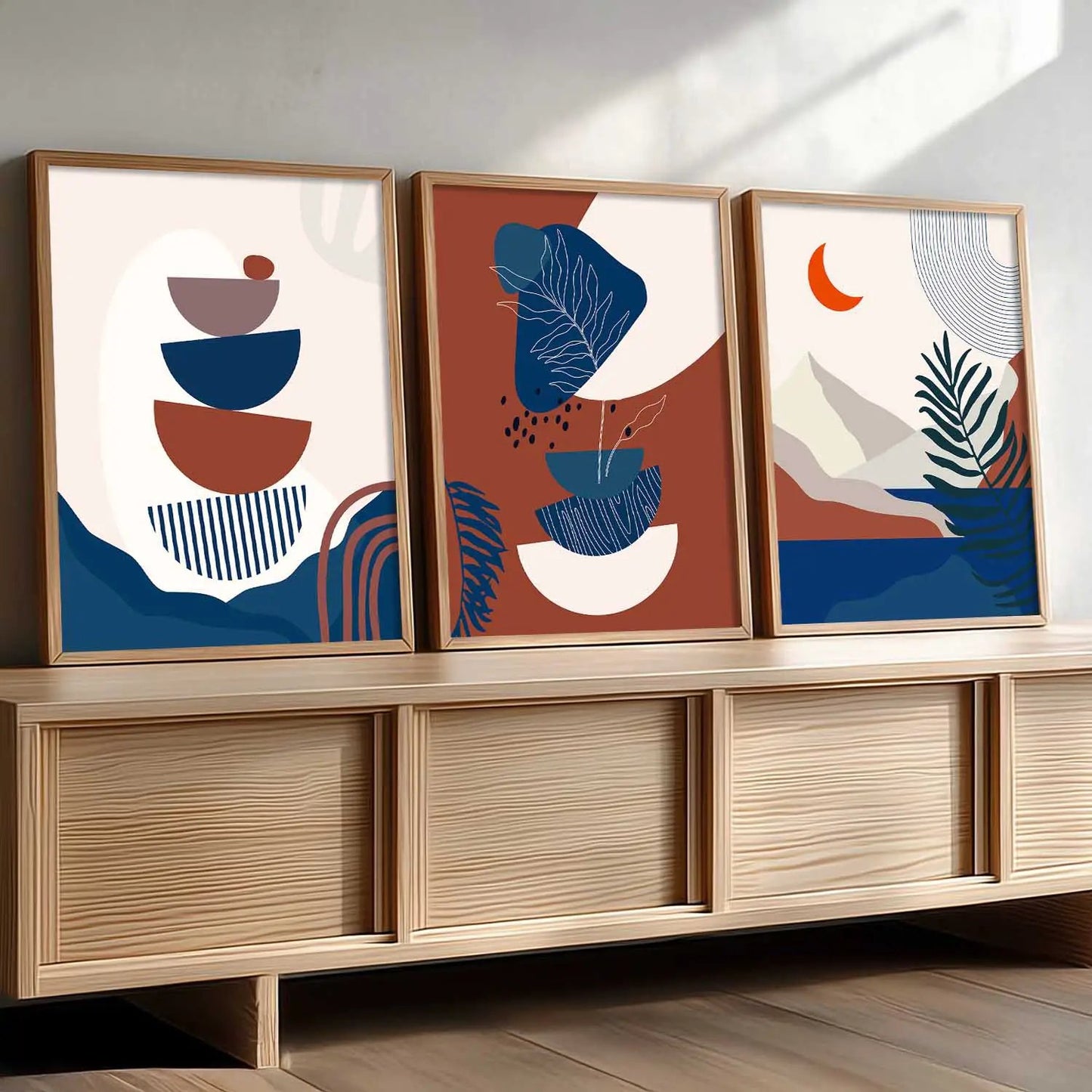 Boho Wall Art Paintings for Living Room - Wall Poster With frames