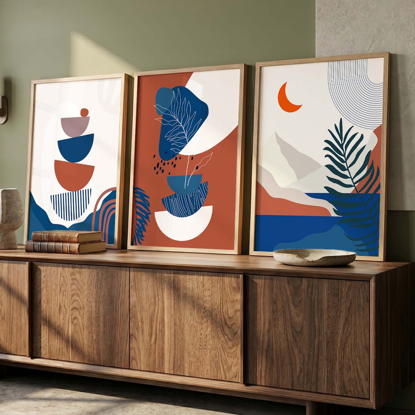 Boho Wall Art Paintings for Living Room - Wall Poster With frames
