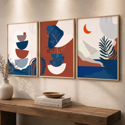 Boho Wall Art Paintings for Living Room - Wall Poster With frames