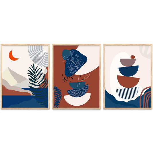 Boho Wall Art Paintings for Living Room - Wall Poster With frames