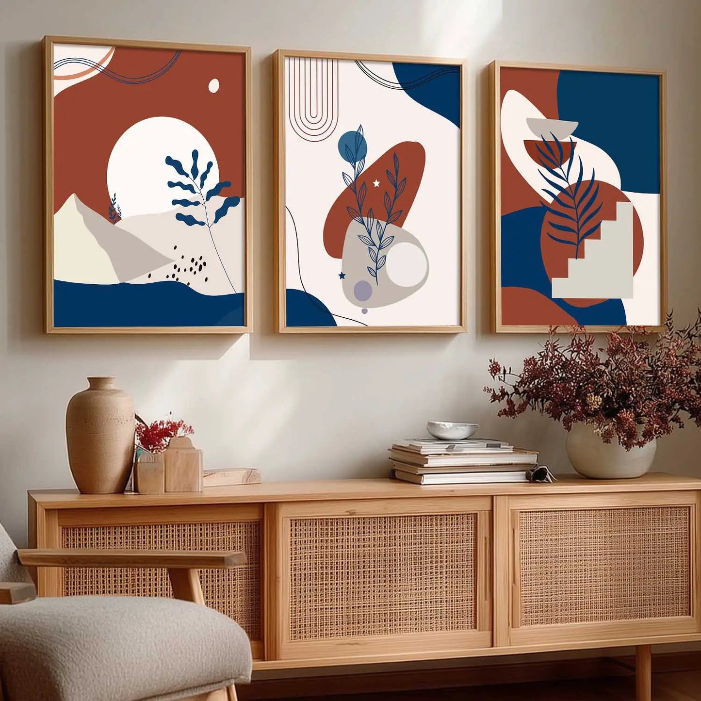 Boho Wall  Art Paintings for Living Room - Wall Poster With frames
