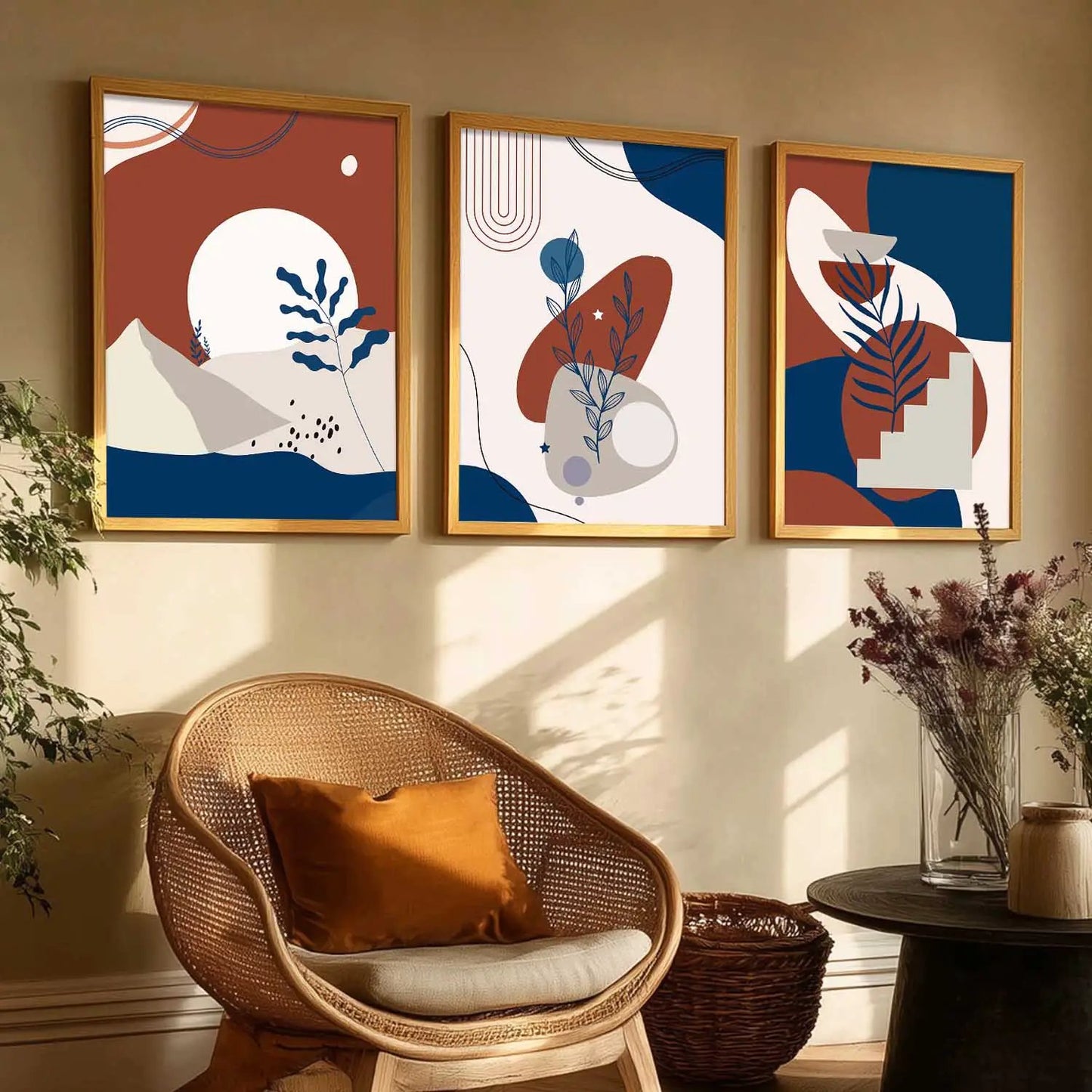 Boho Wall  Art Paintings for Living Room - Wall Poster With frames