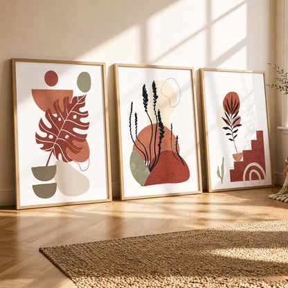 Boho  Wall  Art Paintings for Living Room - Wall Poster With frames