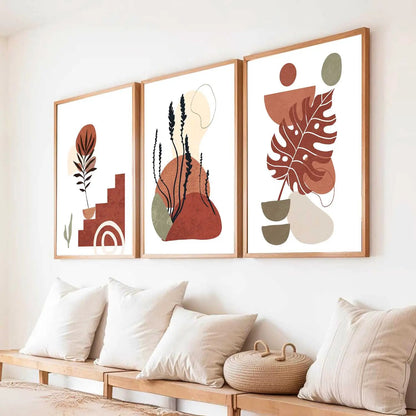 Boho  Wall  Art Paintings for Living Room - Wall Poster With frames