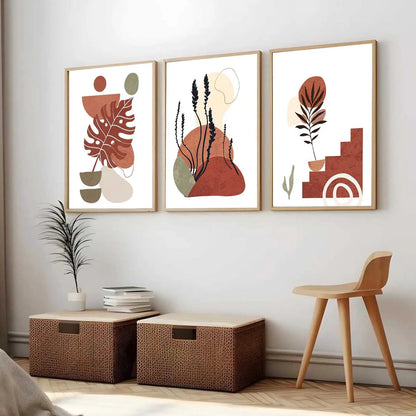 Boho  Wall  Art Paintings for Living Room - Wall Poster With frames