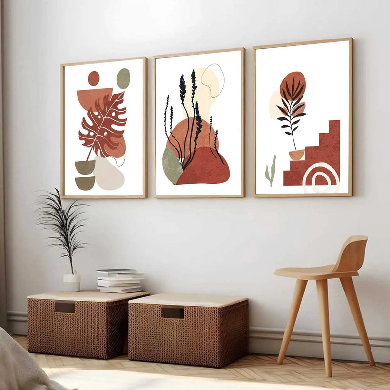 Boho  Wall  Art Paintings for Living Room - Wall Poster With frames