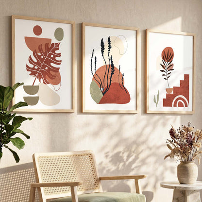 Boho  Wall  Art Paintings for Living Room - Wall Poster With frames
