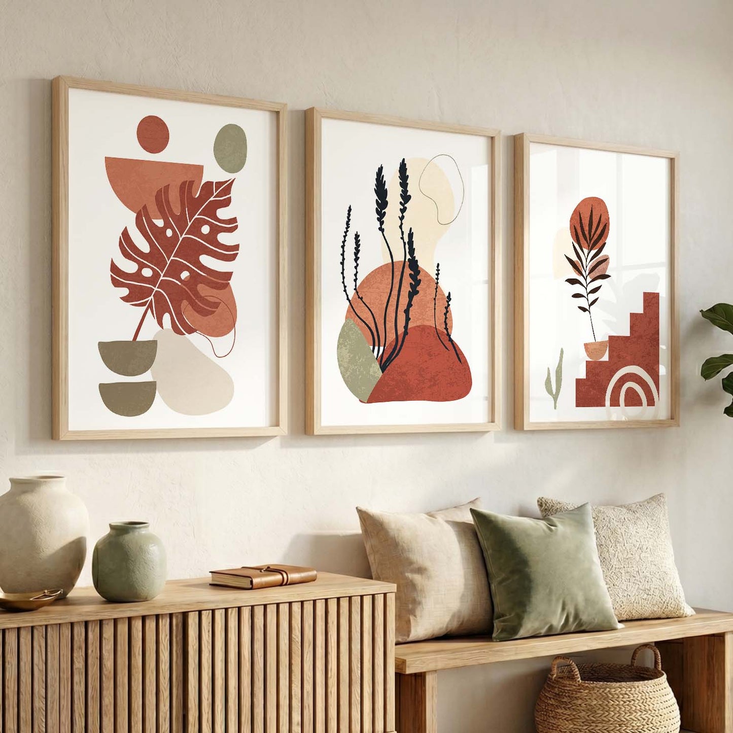 Boho  Wall  Art Paintings for Living Room - Wall Poster With frames