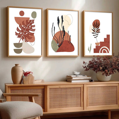 Boho  Wall  Art Paintings for Living Room - Wall Poster With frames