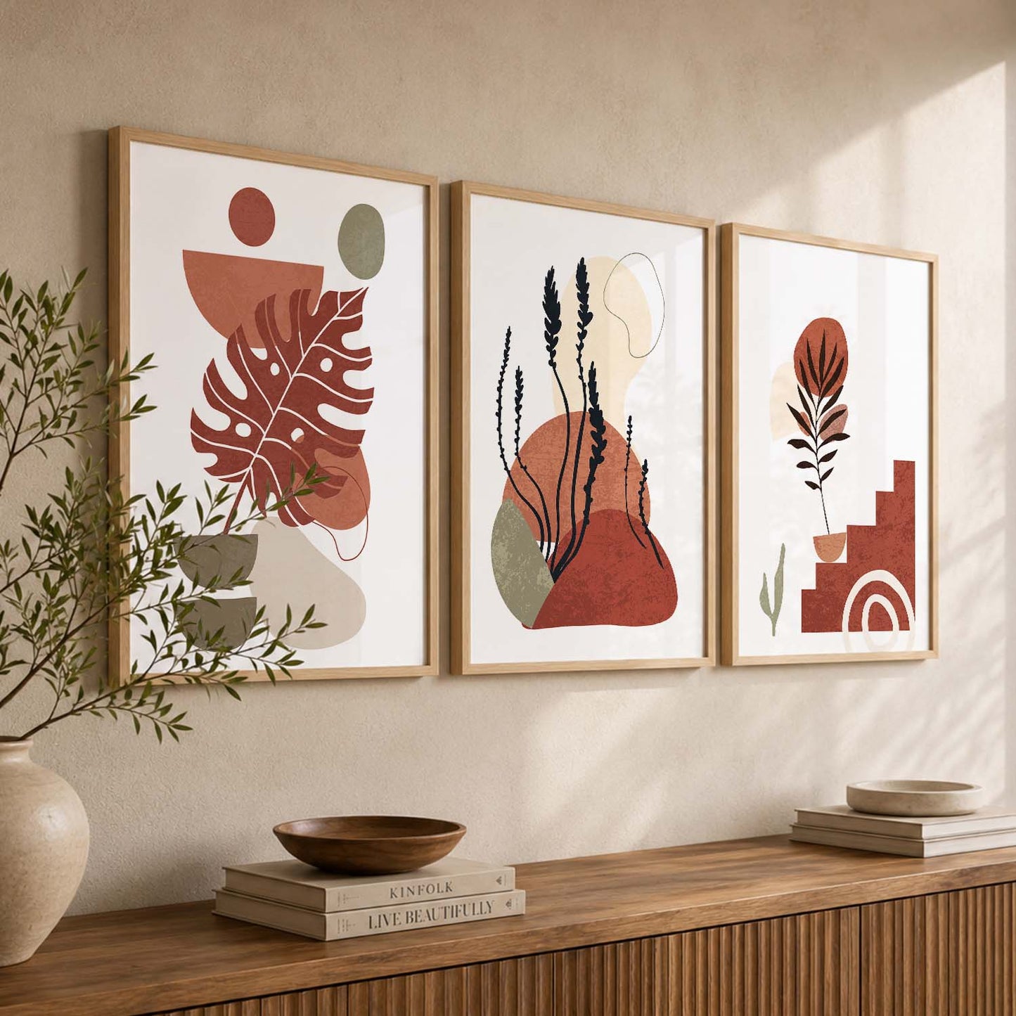 Boho  Wall  Art Paintings for Living Room - Wall Poster With frames