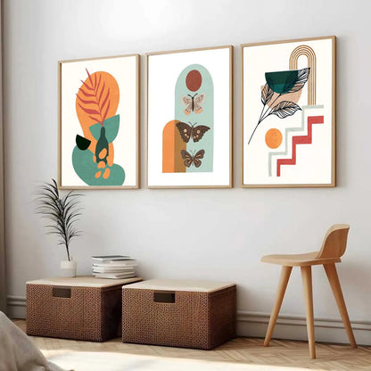 Boho  Wall Art Paintings for Living Room - Wall Poster With frames