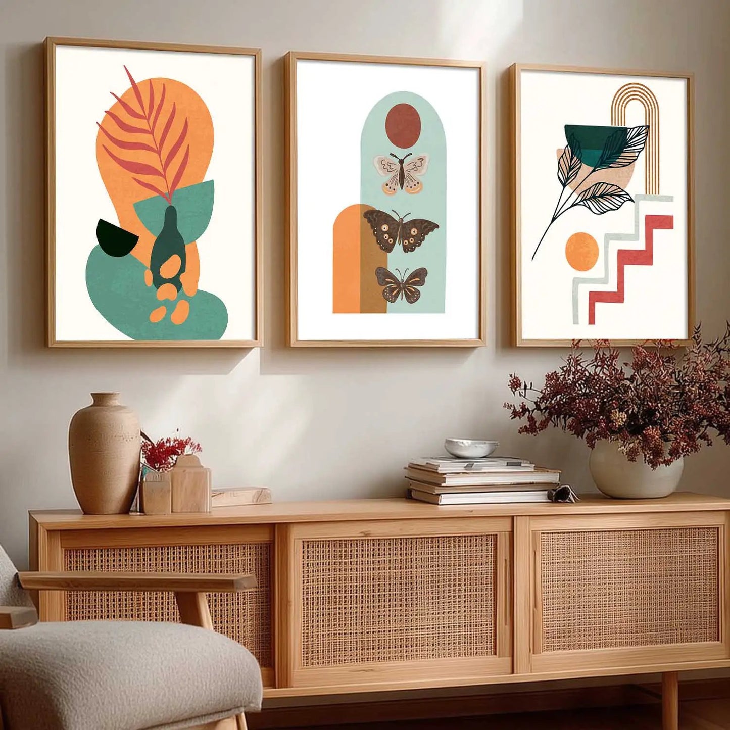 Boho  Wall Art Paintings for Living Room - Wall Poster With frames