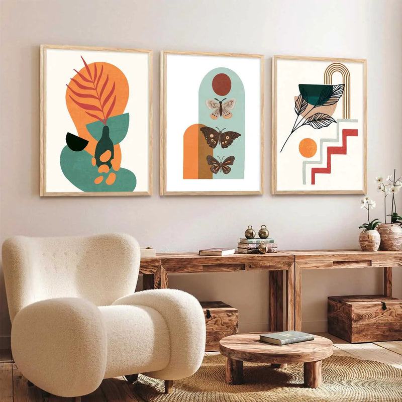 Boho  Wall Art Paintings for Living Room - Wall Poster With frames
