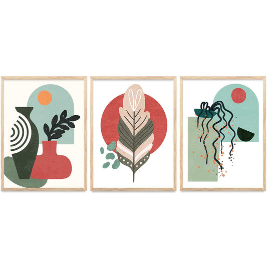 Boho Wall Art Paintings for Living Room - Wall Poster With frames