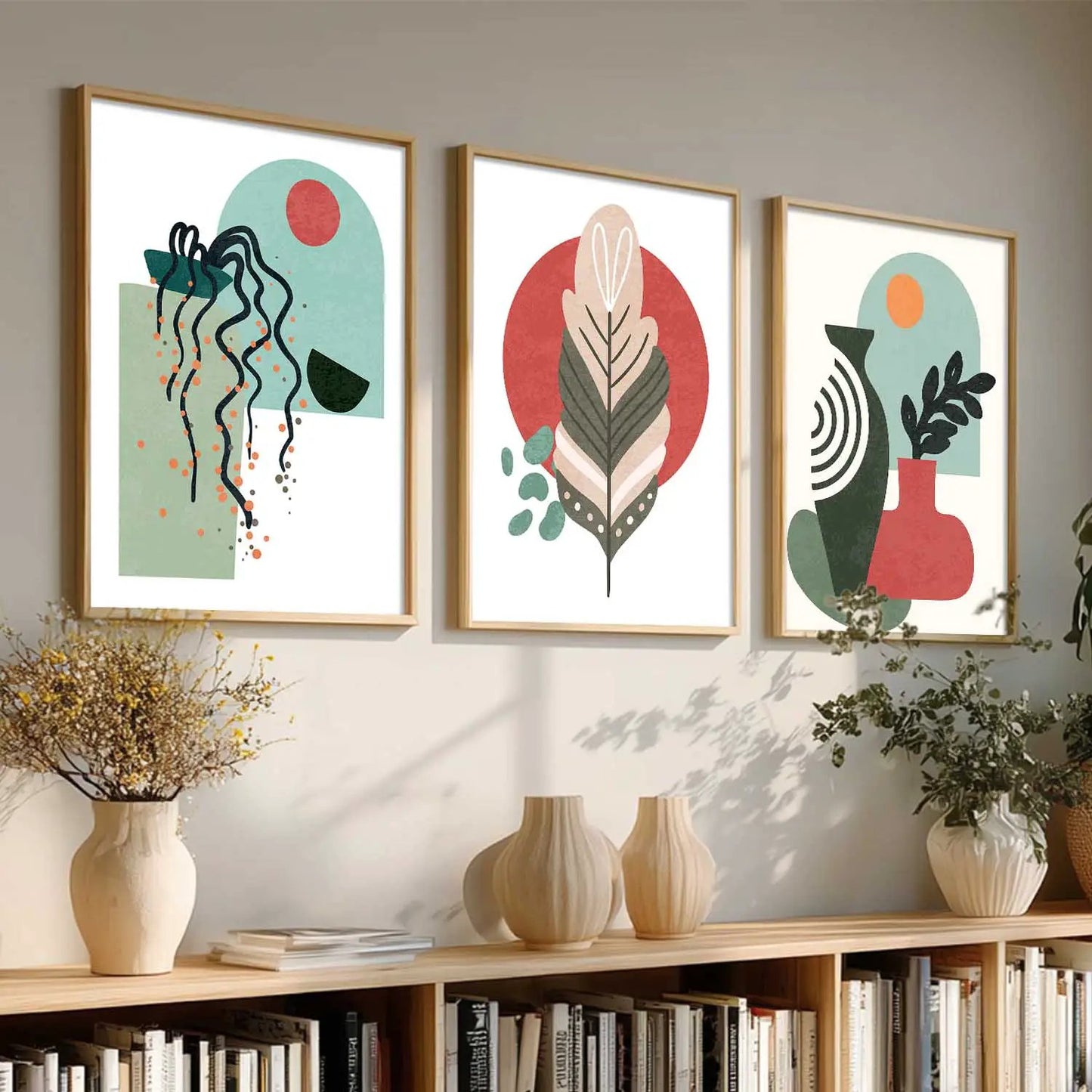 Boho Wall Art Paintings for Living Room - Wall Poster With frames