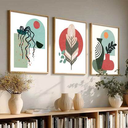Boho Wall Art Paintings for Living Room - Wall Poster With frames