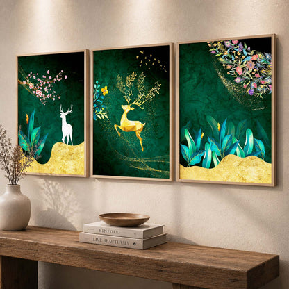 Elegant Golden Combos - Contemporary Wall Art for Your Space